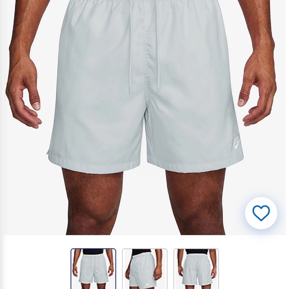 Nike Men's NSW Club Flow Shorts pure platinum/white size medium 5.5” inseam - Picture 12 of 12